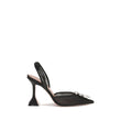 Amina Muaddi Black Polyester High Heel Pumps