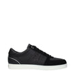 Jimmy Choo Black Leather Low Top Sneakers