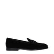 Dolce & Gabbana Black Velvet Slip-On Loafers