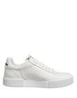 Dolce & Gabbana MIAMI Calf Low Top Men Sneakers  White