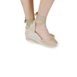 Espadrilles Gray Cotton High Heel Pumps