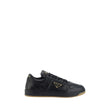 Prada Black Calf Leather Bos Taurus Low Top Sneakers