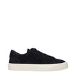 Moncler Blue Leather Low Top Sneakers