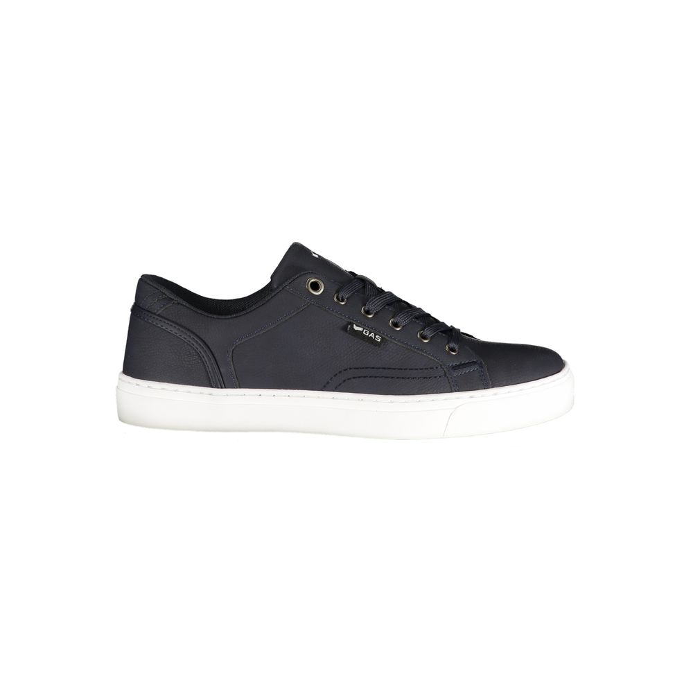 Gas Blue Polyurethane Men Sneaker